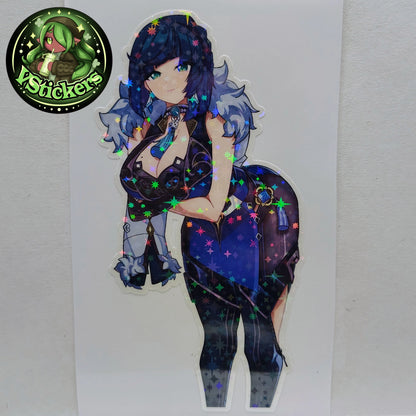 [Genshin Impact] Yelan Fan Art Water-Resistant Vinyl Sticker! Fan-Made Merchandise!