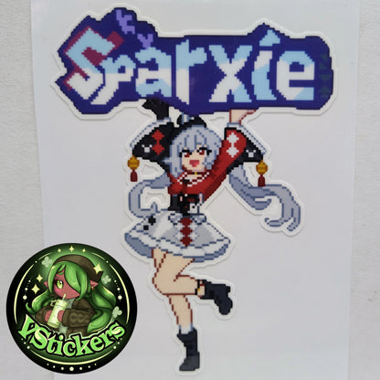 [Honkai Star Rail] Pixel Sparxie Fan Art Water-Resistant Vinyl Sticker! Fan-Made Merchandise!