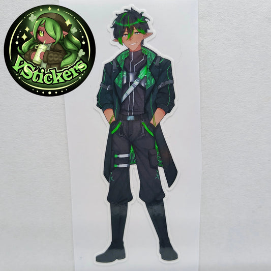 [OC] Raymondo Cerest the Cyberpunk Elf! - Water-Resistant Vinyl Sticker!