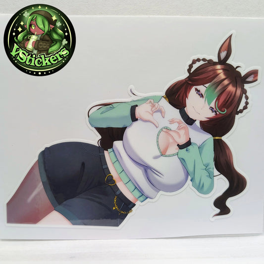 [OC][NSFW] Marisa Chocomint Heart Invitation Sticker! - Water-Resistant Vinyl Sticker!