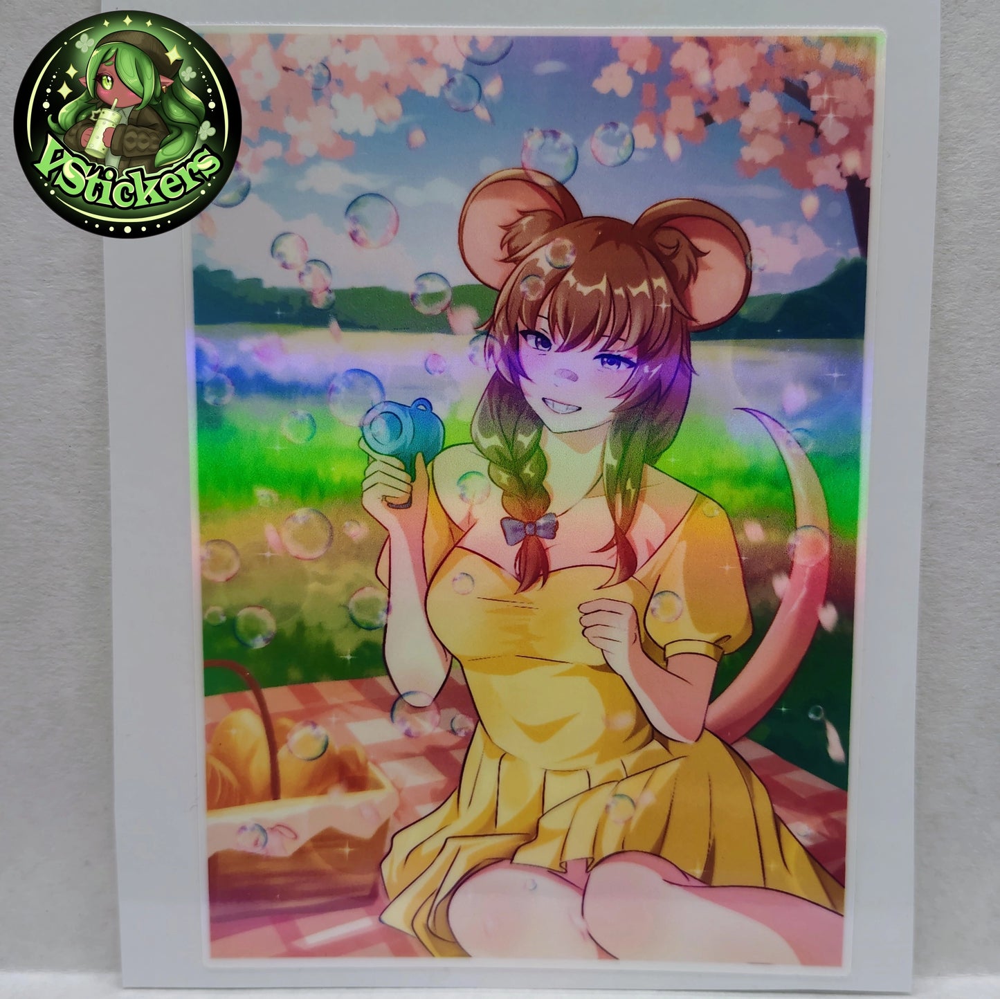 [VTuber] ZumiVT Spring Bubbles Fan Art Sticker! Water-Resistant Vinyl Sticker!