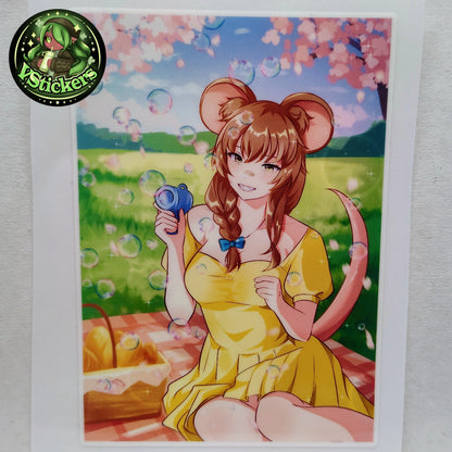 [VTuber] ZumiVT Spring Bubbles Fan Art Sticker! Water-Resistant Vinyl Sticker!