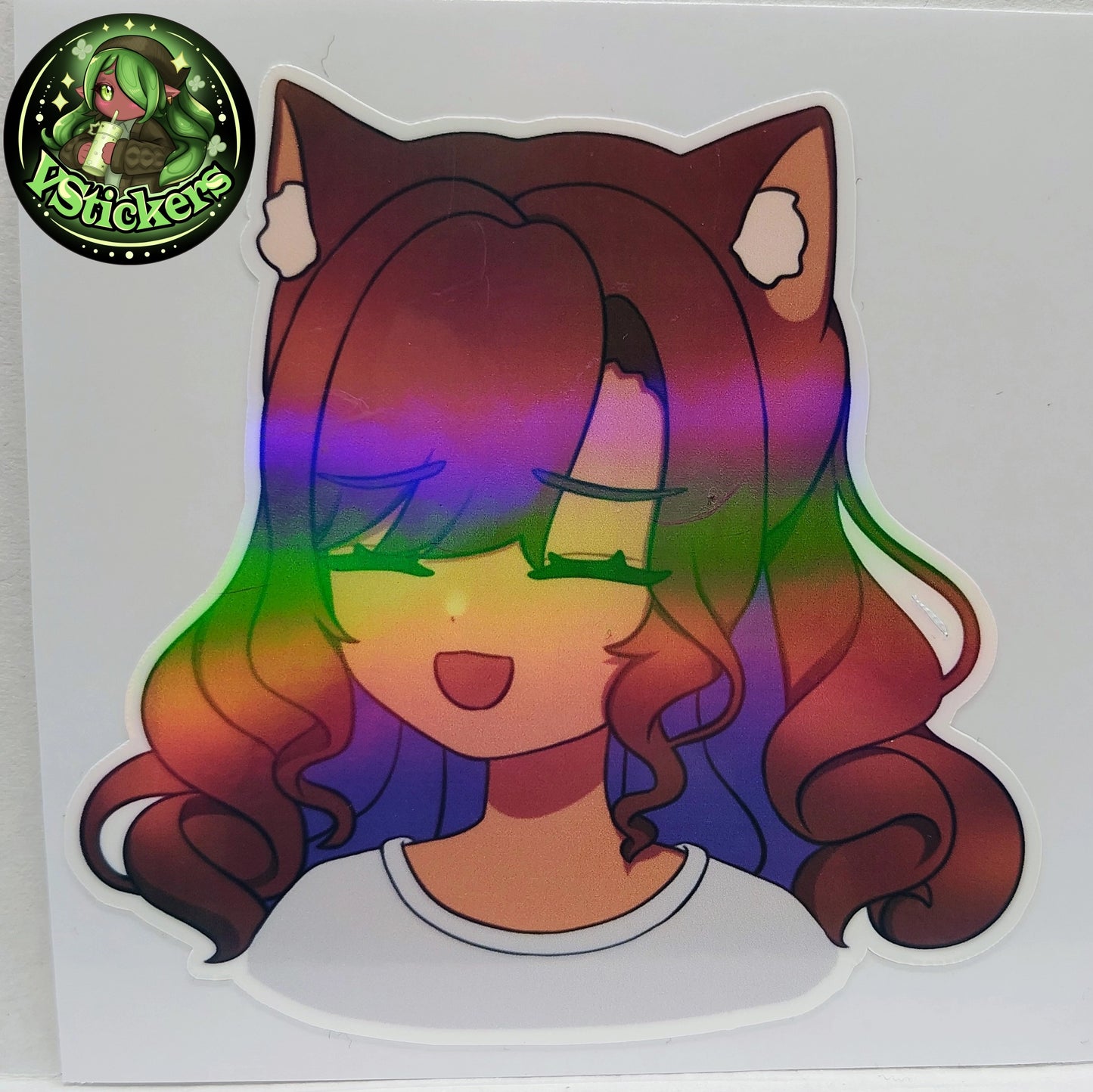 [OC] Marie Silva the Overthinking Catgirl Version! - Water-Resistant Vinyl Sticker!
