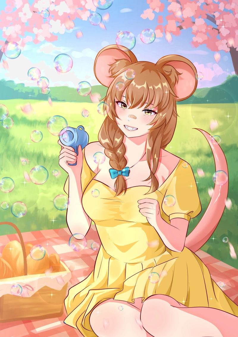 [VTuber] ZumiVT Spring Bubbles Fan Art Sticker! Water-Resistant Vinyl Sticker!