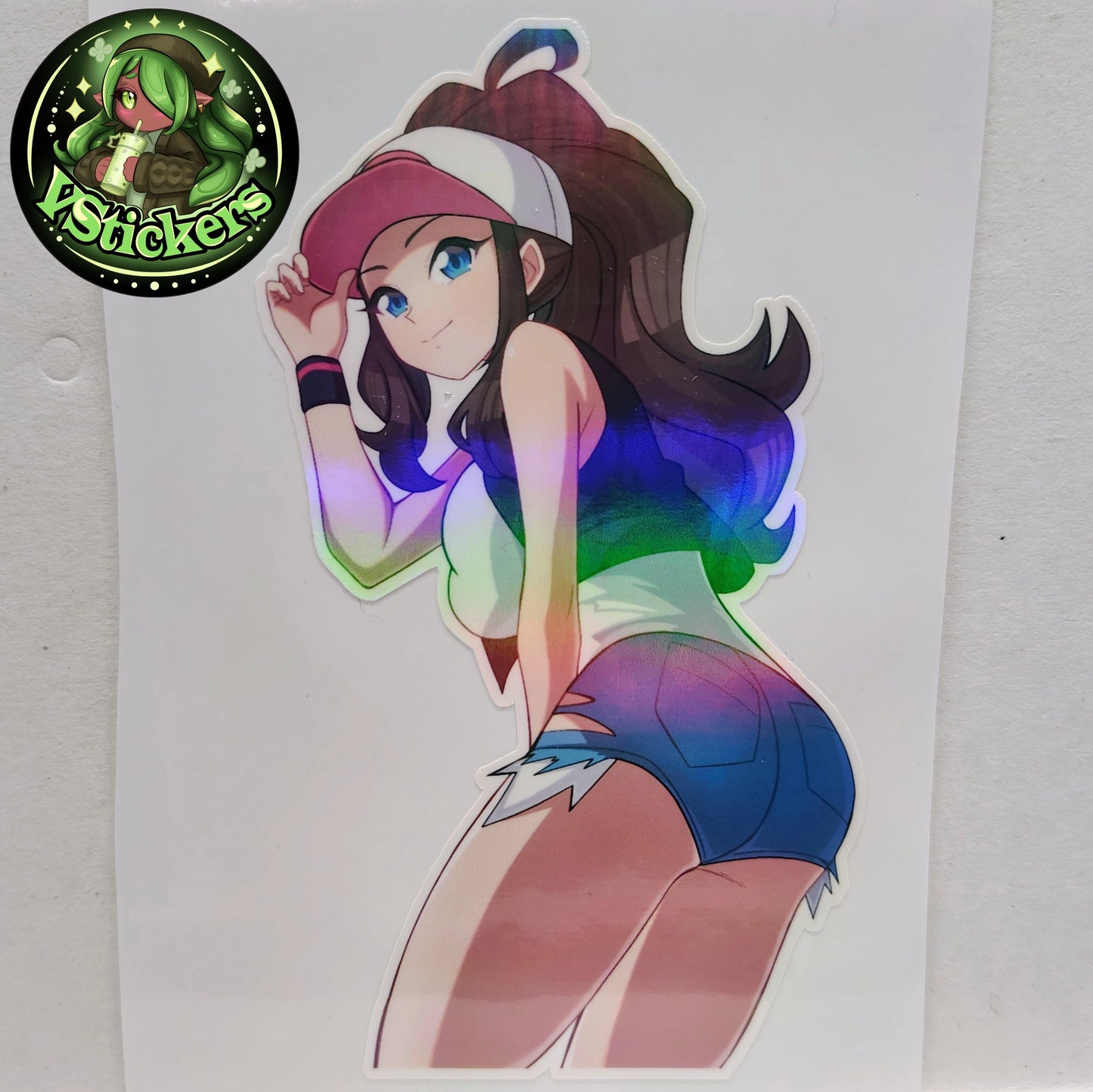 [Video Game] Trainer Hilda Fan Art Water-Resistant Vinyl Sticker! Fan-Made Merchandise!