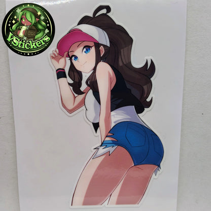[Video Game] Trainer Hilda Fan Art Water-Resistant Vinyl Sticker! Fan-Made Merchandise!