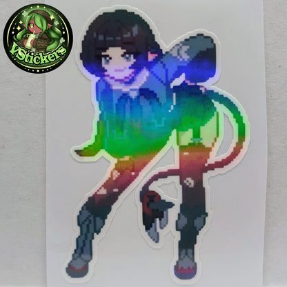 [Zenless Zone Zero] Pixel Jane Doe Fan Art Water-Resistant Vinyl Sticker! Fan-Made Merchandise!