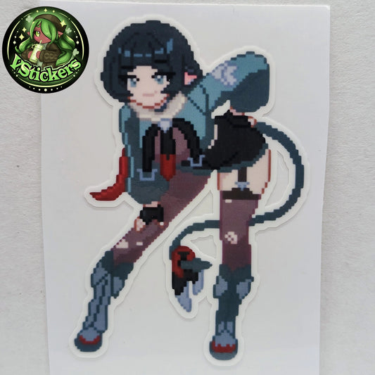 [Zenless Zone Zero] Pixel Jane Doe Fan Art Water-Resistant Vinyl Sticker! Fan-Made Merchandise!