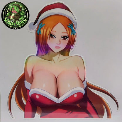 [Anime] Holiday Oppai Orihime Fan Art Water-Resistant Vinyl Sticker! Fan-Made Merchandise!