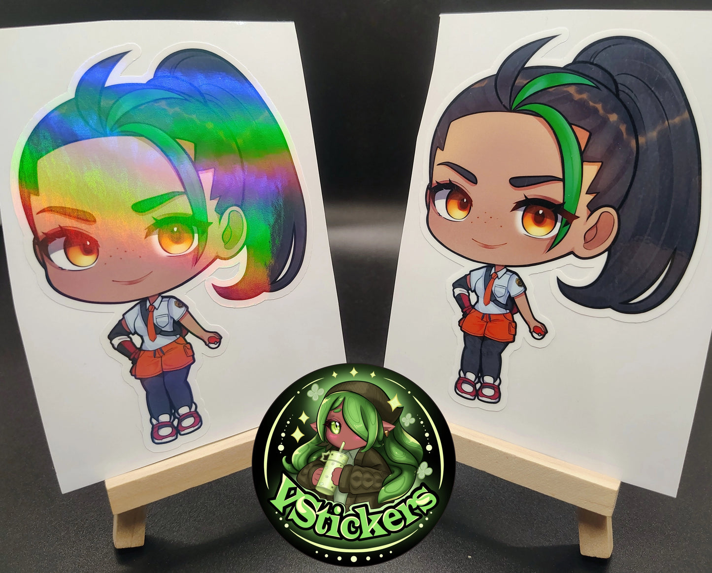 [Video Game] Trainer Nemona (Chibi) Fan Art Water-Resistant Vinyl Sticker! Fan-Made Merchandise!
