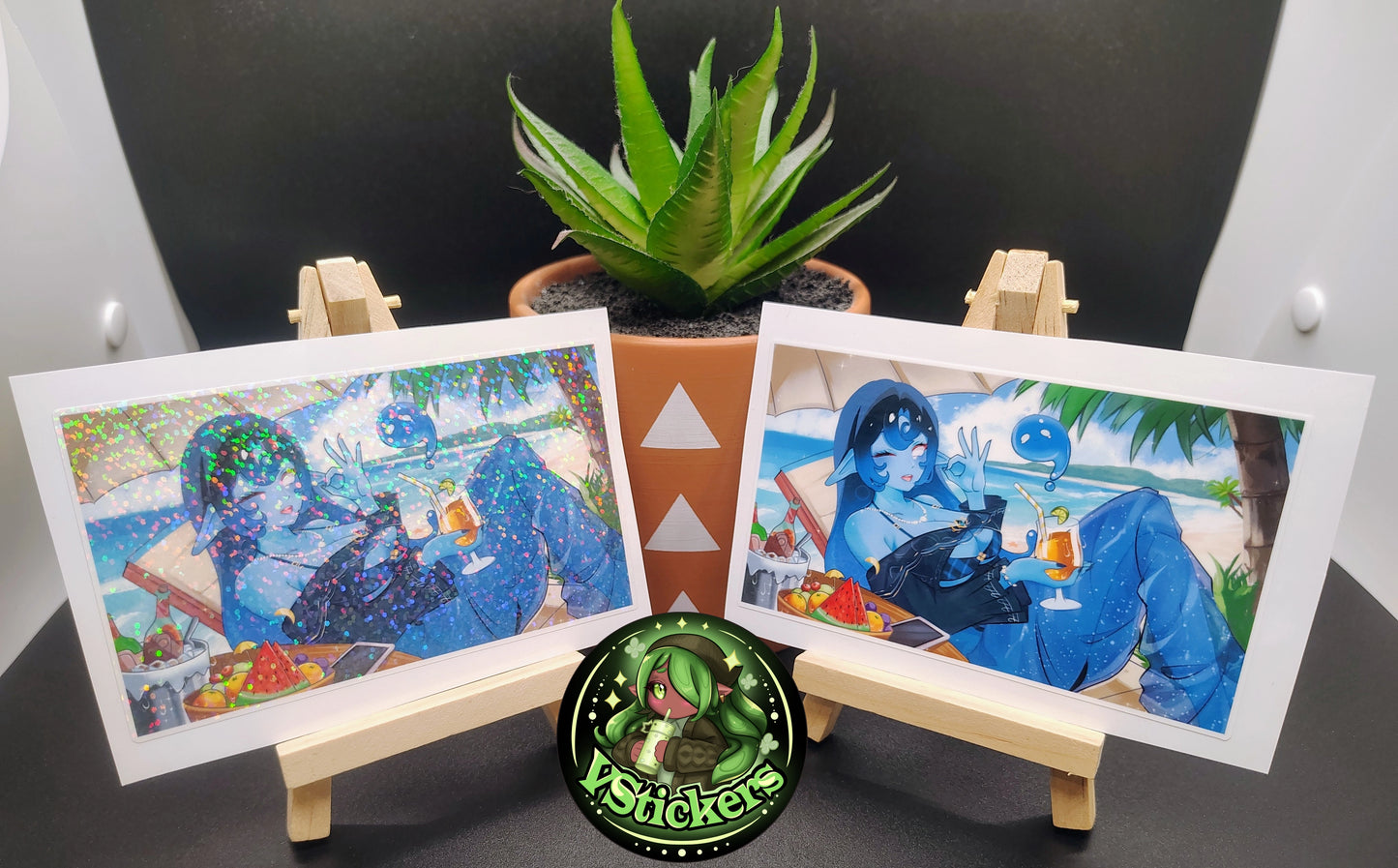 [OC] Terumina Beachside Bikini Relaxation! - Water-Resistant Vinyl Sticker & Print!