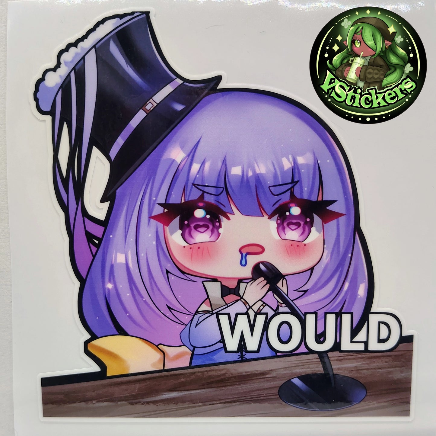 [OC] Juria Yishu "WOULD" Meme Sticker! - Water-Resistant Vinyl Sticker!