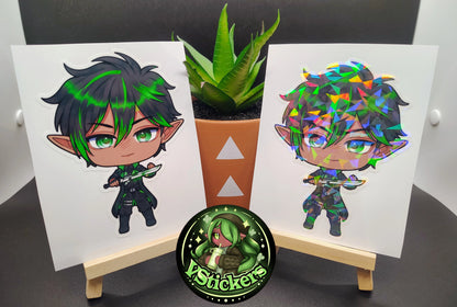 [OC] Raymondo Cerest Battle Ready Chibi! - Water-Resistant Vinyl Sticker & Print!