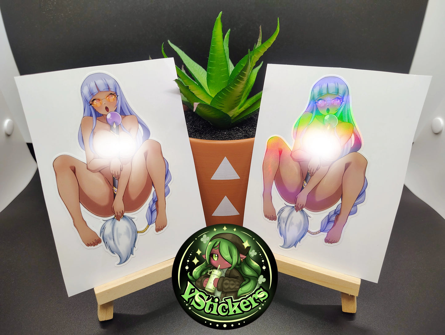 [OC][NSFW] Juria Down Bad Paintbrush Sticker! - Water-Resistant Vinyl Sticker & Print!
