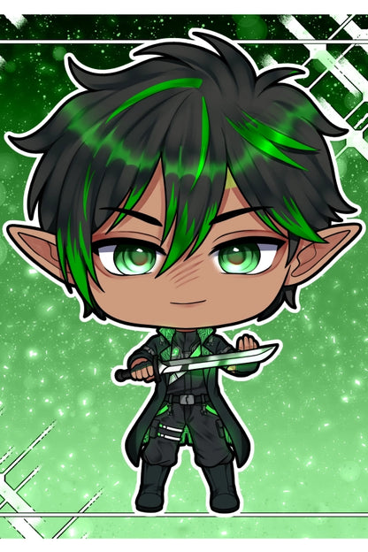 [OC] Raymondo Cerest Battle Ready Chibi! - Water-Resistant Vinyl Sticker & Print!