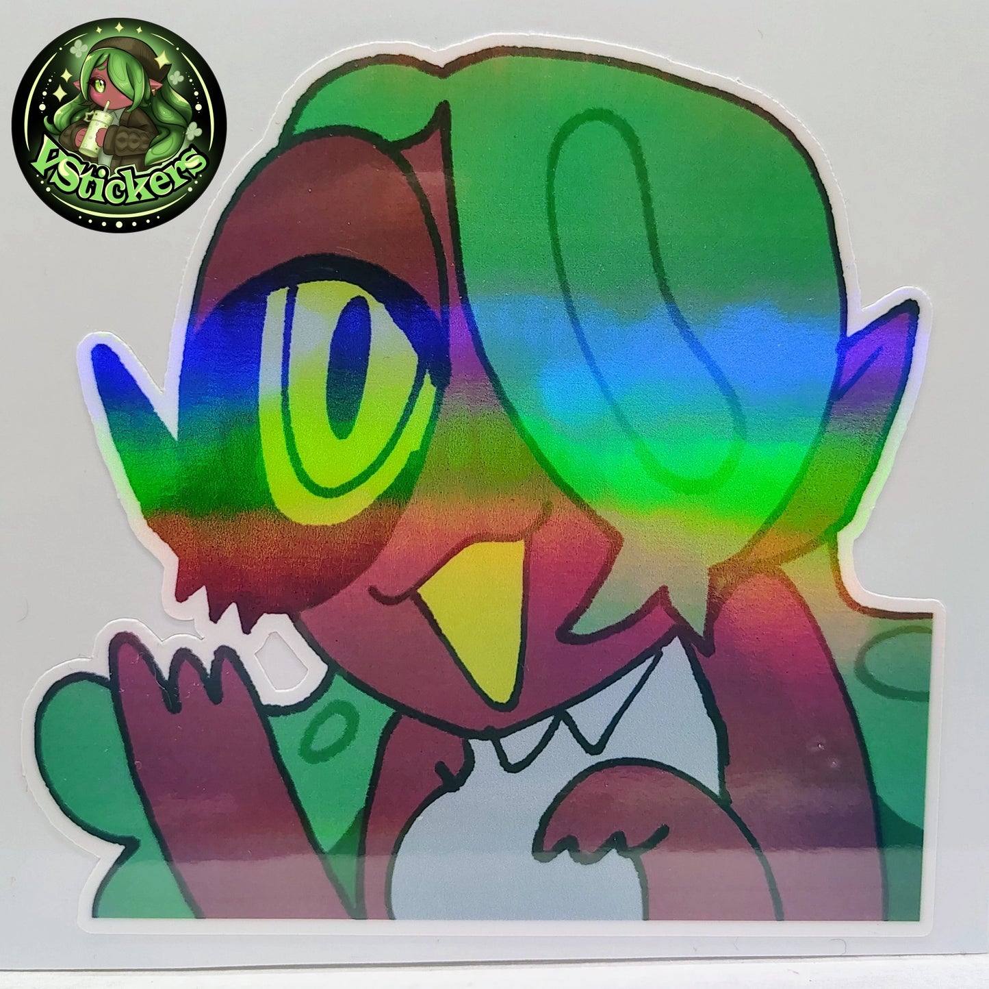[OC] Emeralda Silly Goober Wave Sticker! - Water-Resistant Vinyl Sticker!