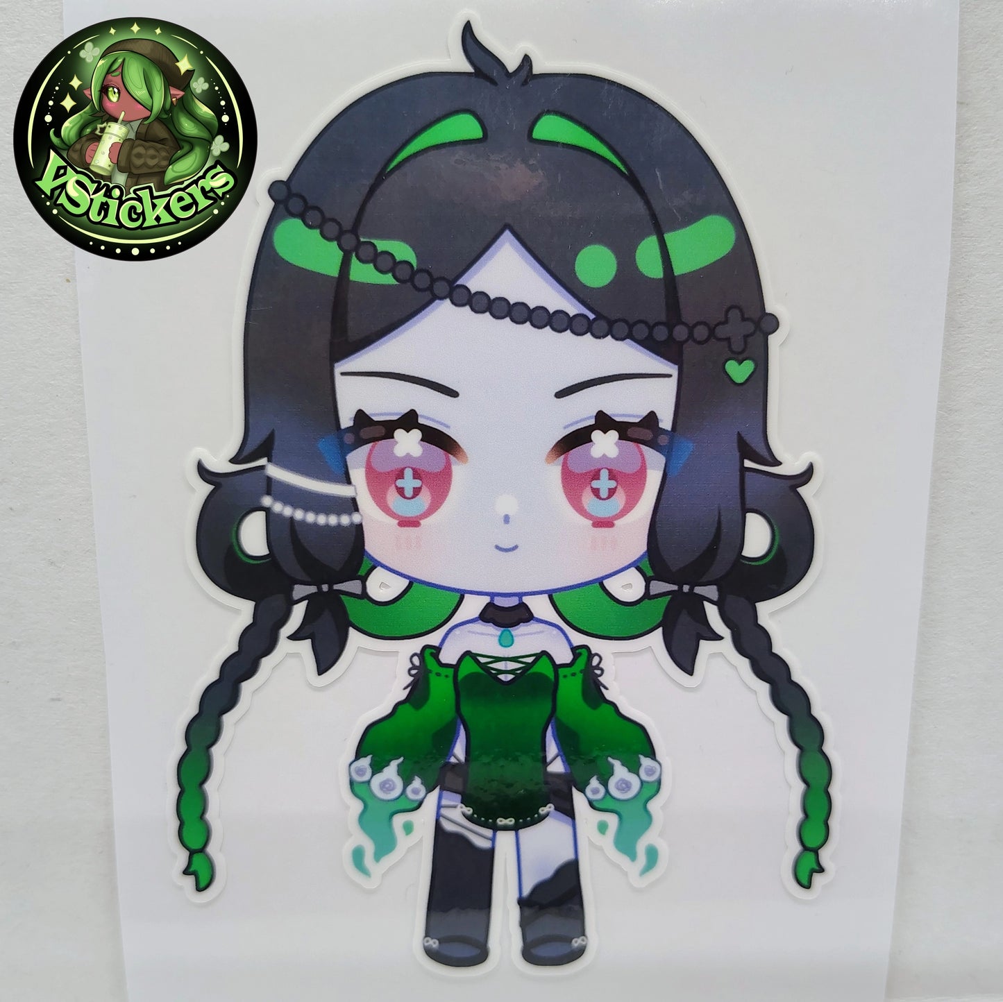 [OC] Yumikaze Phallura Chibi Sticker! Water-Resistant Vinyl Sticker!