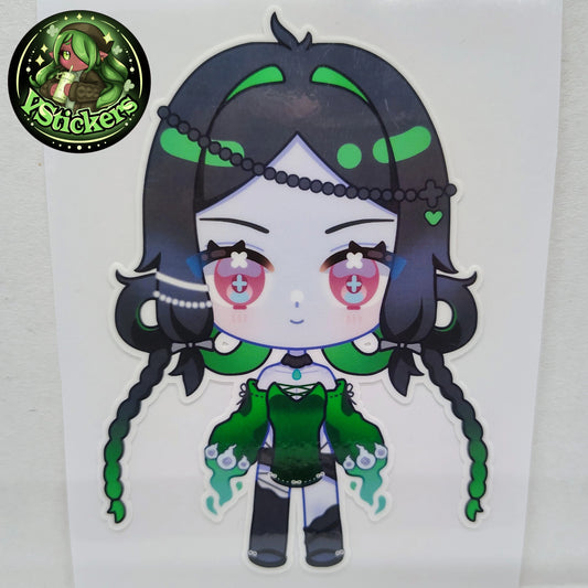 [OC] Yumikaze Phallura Chibi Sticker! Water-Resistant Vinyl Sticker!