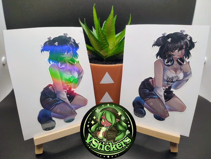 [OC] Audrey Marshall Emo Rocker Pose! - Water-Resistant Vinyl Sticker!