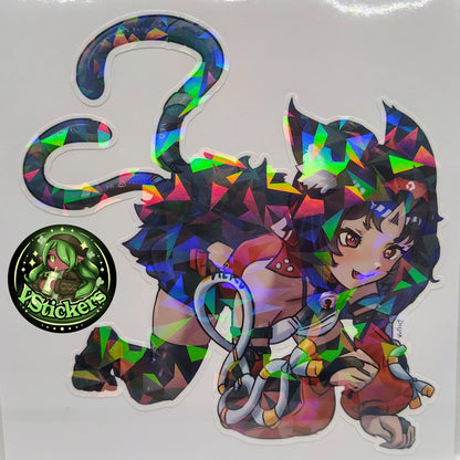 [Zenless Zone Zero] Nekomiya Fan Art Water-Resistant Vinyl Sticker! Fan-Made Merchandise!