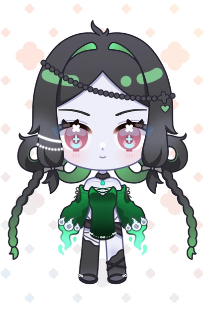 [OC] Yumikaze Phallura Chibi Sticker! Water-Resistant Vinyl Sticker!