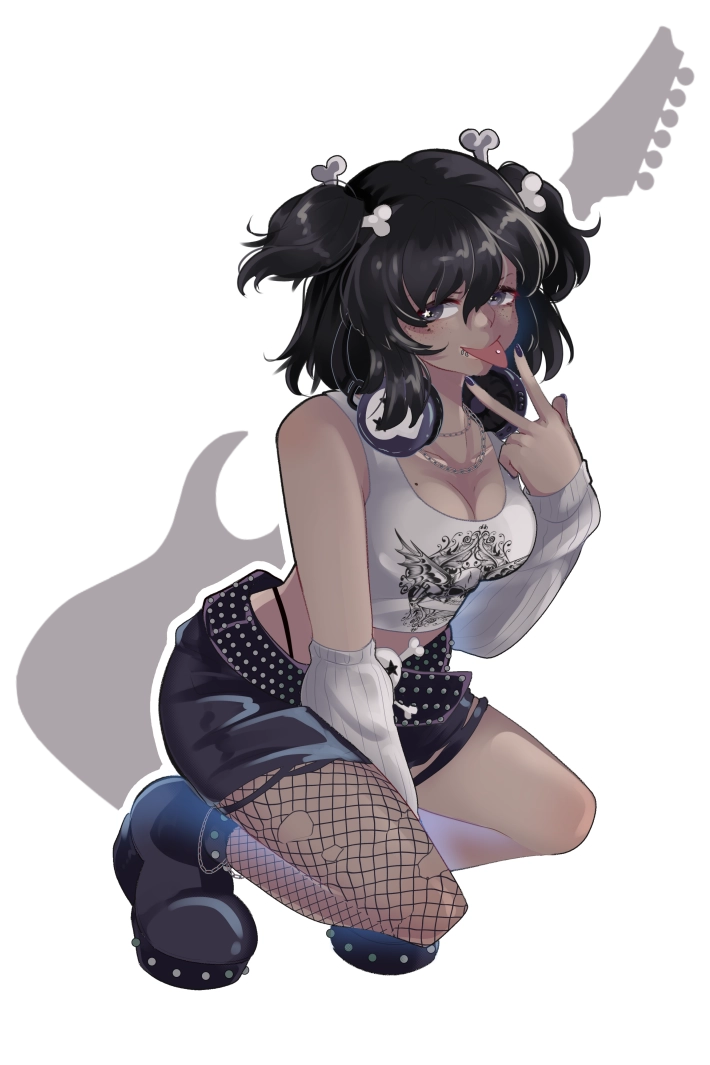 [OC] Audrey Marshall Emo Rocker Pose! - Water-Resistant Vinyl Sticker!