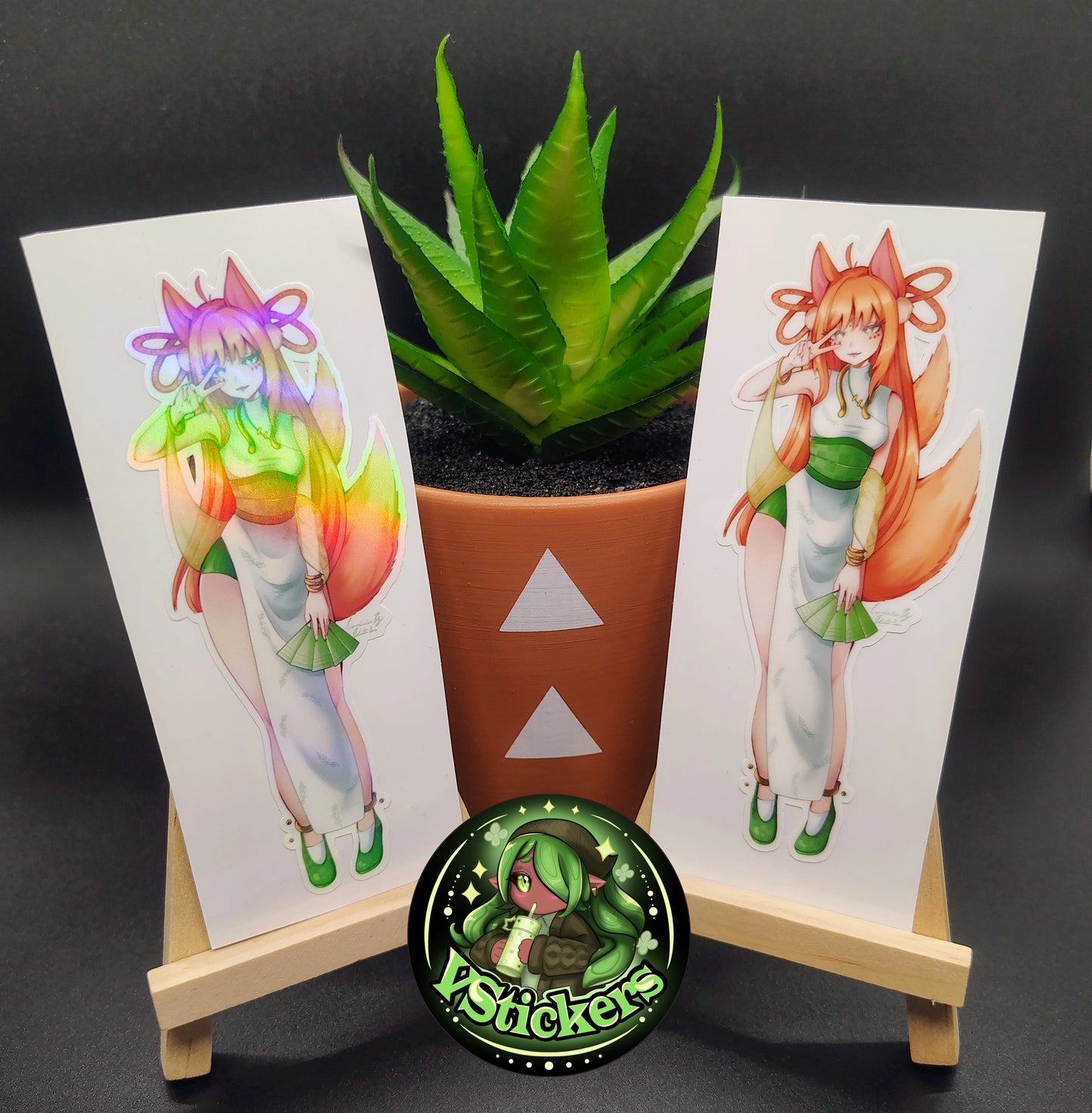 [OC] Rita Cencilia the Foxy Kemonomimi Sticker! Water-Resistant Vinyl Sticker!