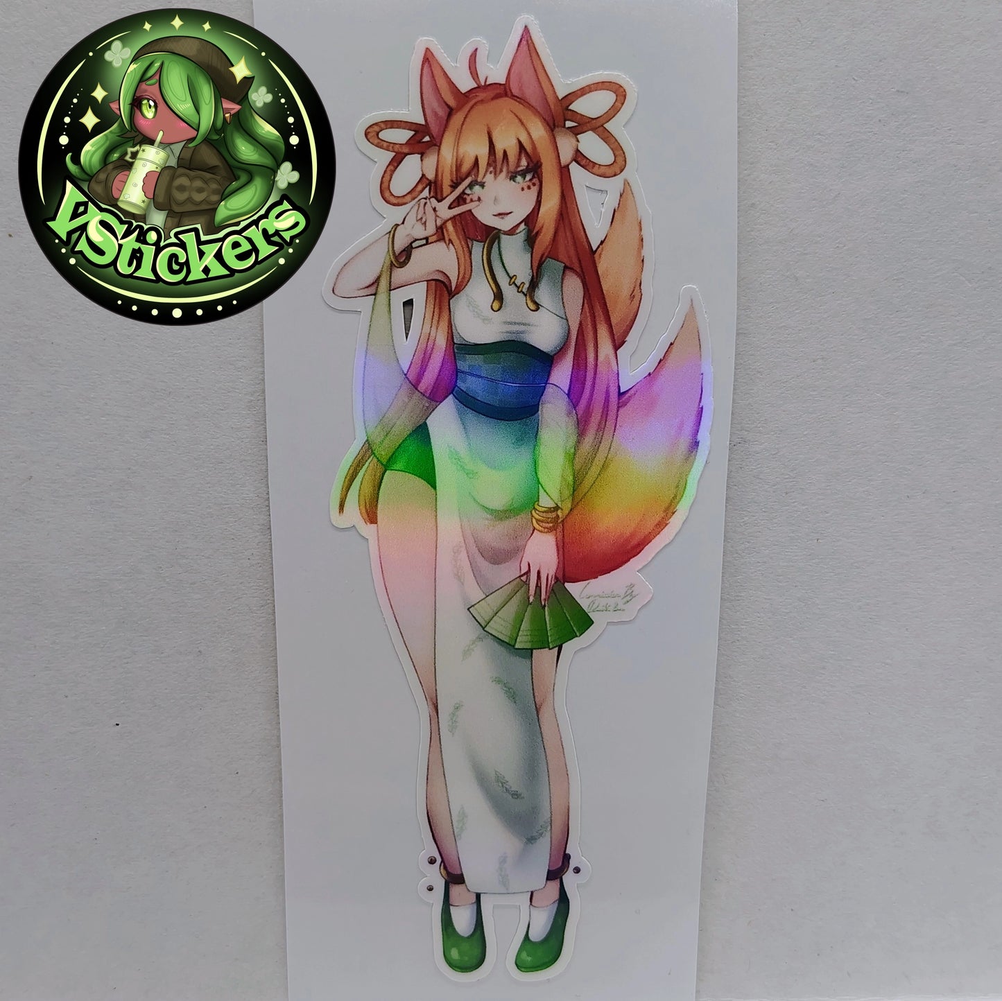 [OC] Rita Cencilia the Foxy Kemonomimi Sticker! Water-Resistant Vinyl Sticker!