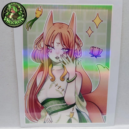 [OC] Rita Cencilia the Foxy Kemonomimi Sticker Version #2! Water-Resistant Vinyl Sticker!