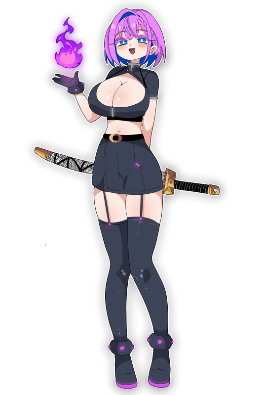 [OC] Katie Razora the Drunk Spellsword! Water-Resistant Vinyl Sticker!