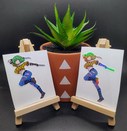 [Senran Kagura] Pixel Hikage Fan Art Water-Resistant Vinyl Sticker! Fan-Made Merchandise!