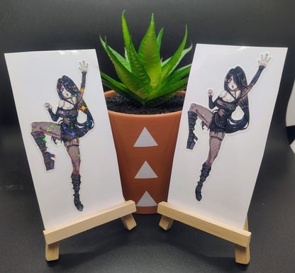 [OC] Jessica Cerest the Friendly Gothic Kickboxer! Water-Resistant Vinyl Sticker!
