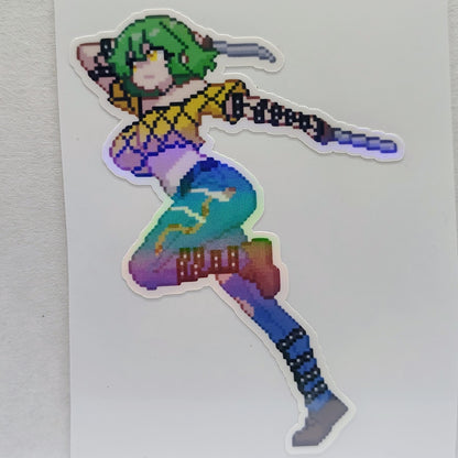 [Senran Kagura] Pixel Hikage Fan Art Water-Resistant Vinyl Sticker! Fan-Made Merchandise!