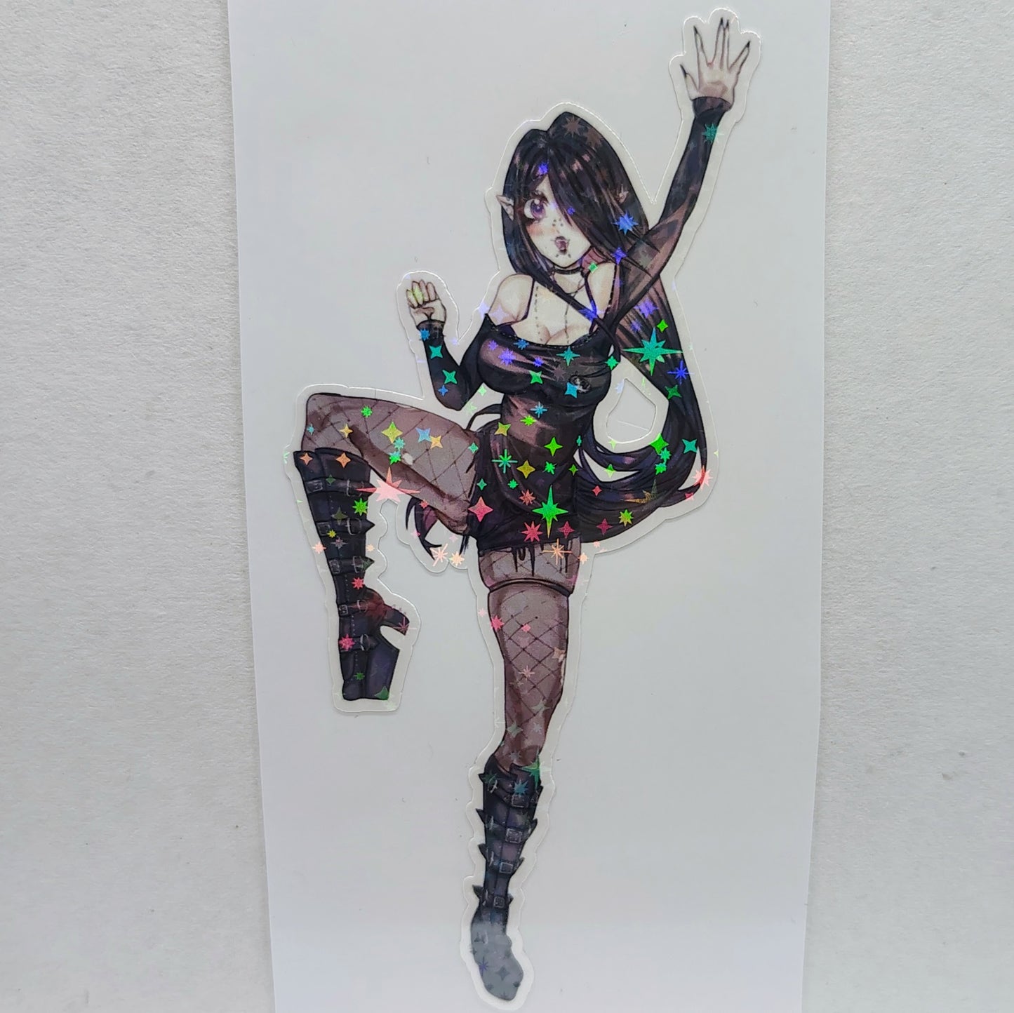 [OC] Jessica Cerest the Friendly Gothic Kickboxer! Water-Resistant Vinyl Sticker!