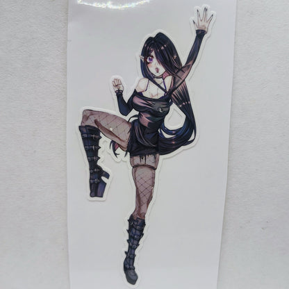 [OC] Jessica Cerest the Friendly Gothic Kickboxer! Water-Resistant Vinyl Sticker!