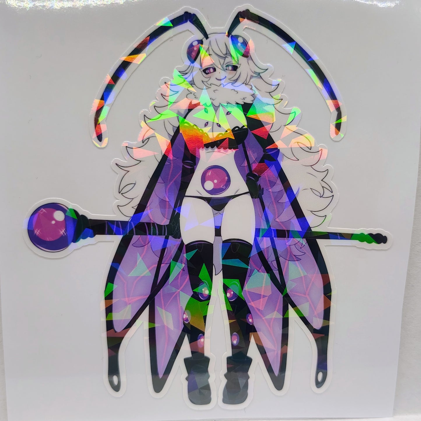 [OC] Viruwa Nightshade the Viral Mothgirl! Water-Resistant Vinyl Sticker!