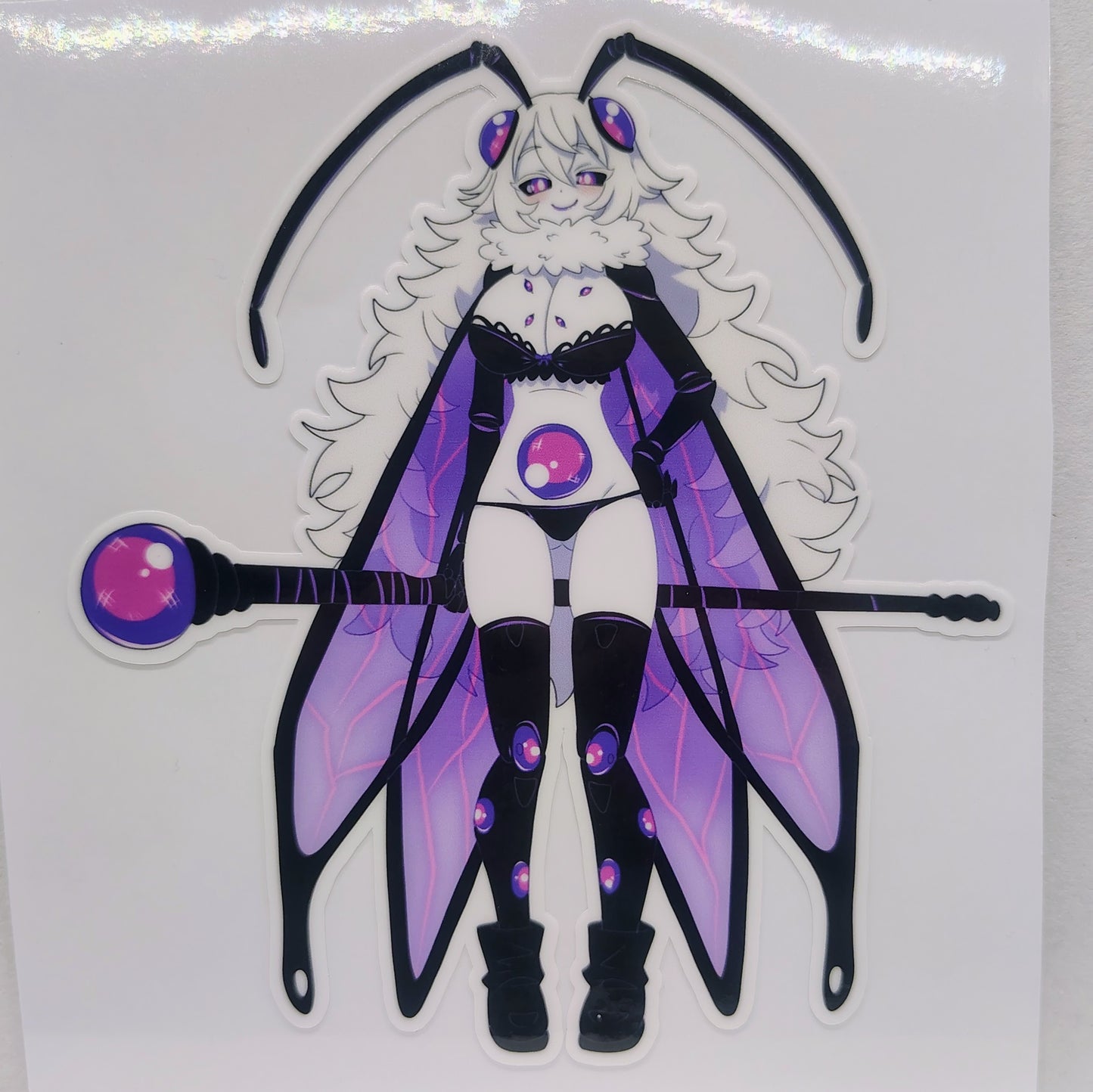 [OC] Viruwa Nightshade the Viral Mothgirl! Water-Resistant Vinyl Sticker!