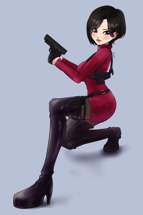 [Resident Evil] Ada Wong Fan Art Water-Resistant Vinyl Sticker! Fan-Made Merchandise!