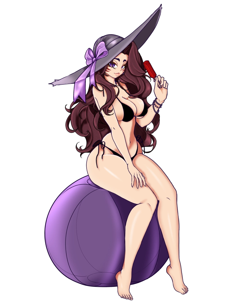 [VTuber] Akiphonic Beach Ball Bikini! - Water-Resistant Fan Art Vinyl Sticker!