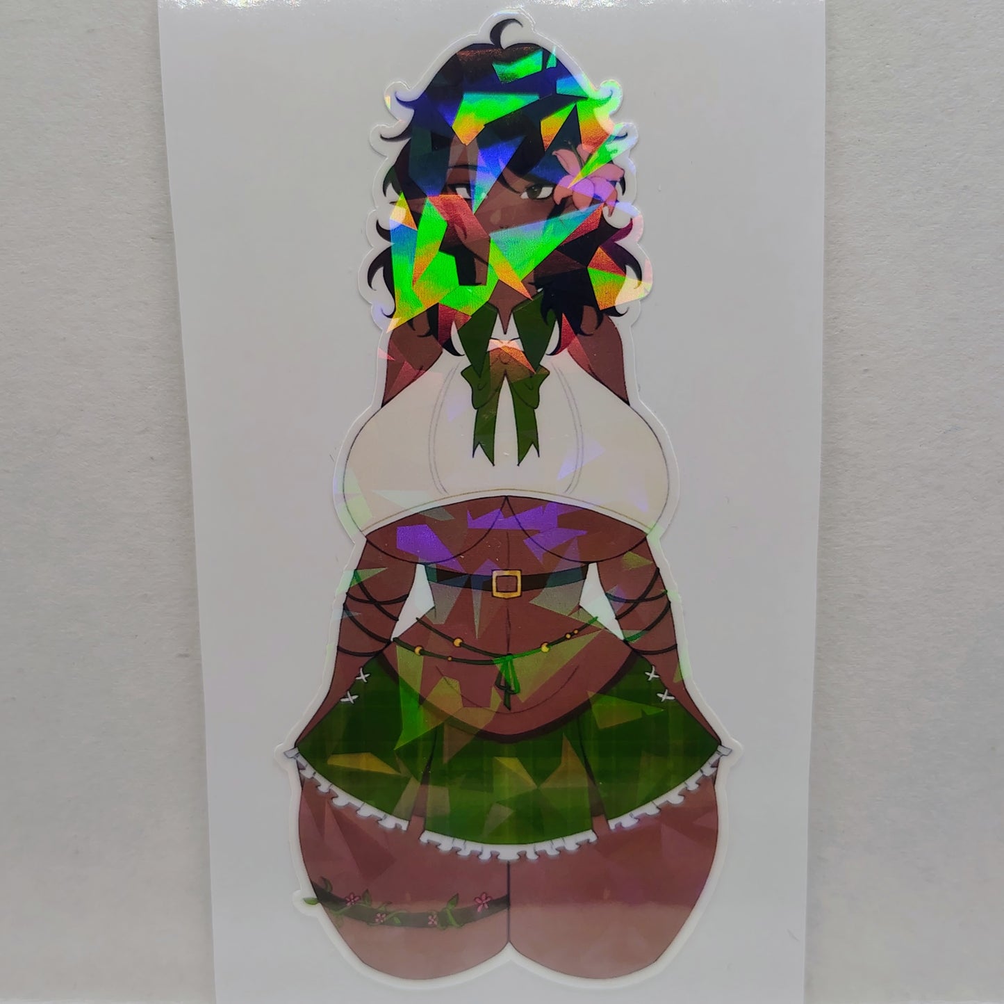 [OC] Tarisanna Martel the Thicc College Elf! Water-Resistant Vinyl Sticker!