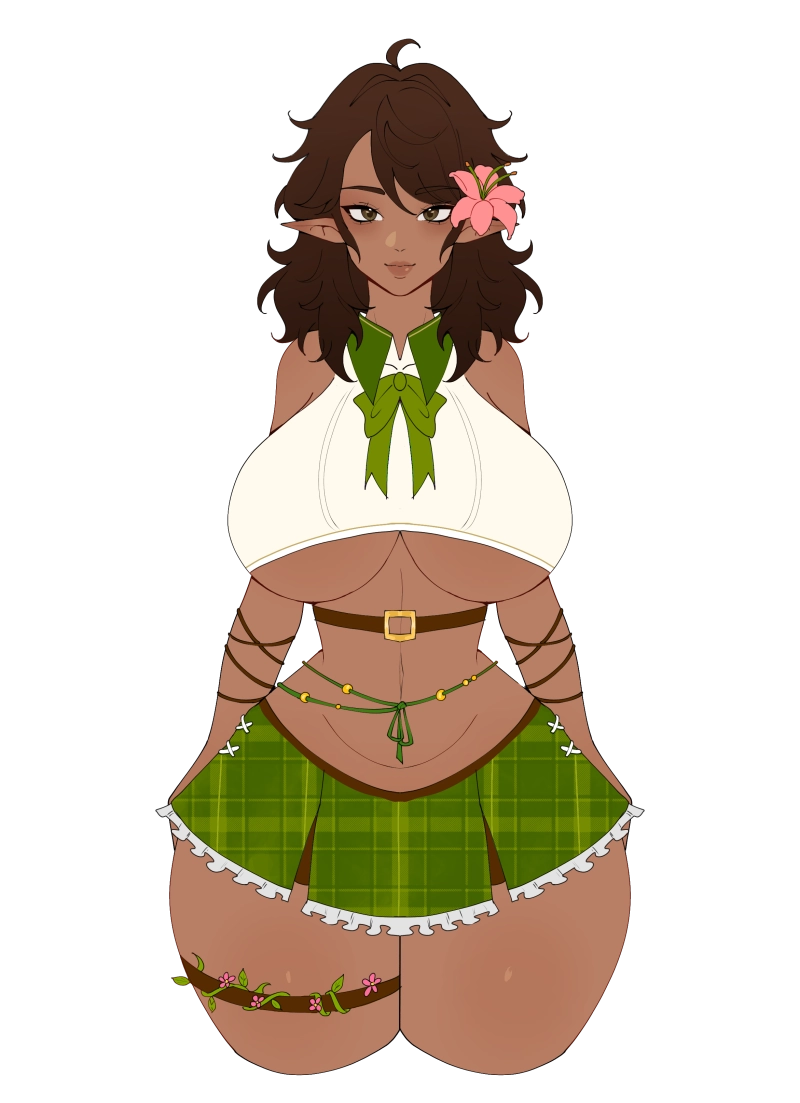 [OC] Tarisanna Martel the Thicc College Elf! Water-Resistant Vinyl Sticker!