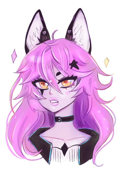 [OC] Heather Franshu the Athletic Fox Girl! Water-Resistant Vinyl Sticker!