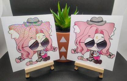 [VTuber] Mooni EZ Chill Chibi Scout Fan Art Sticker! - Fan Art Water-Resistant Vinyl Sticker!