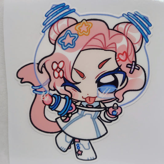 [VTuber] Mooni Space Devil Chibi Fan Art Sticker! - Fan Art Water-Resistant Vinyl Sticker!