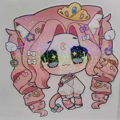 [VTuber] Mooni Eepy Time Chibi Fan Art Sticker! - Fan Art Water-Resistant Vinyl Sticker!