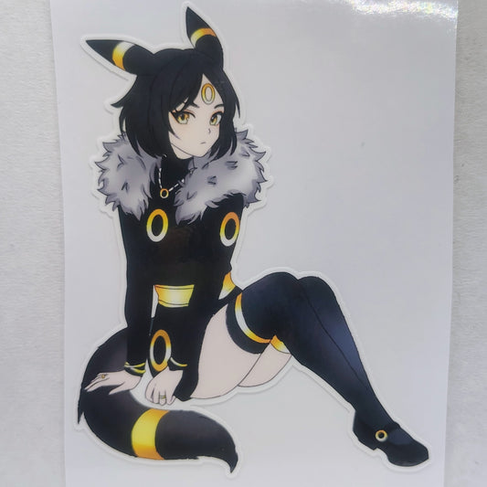 [OC] Rizene Shikwa the Umbreon Fusion! Water-Resistant Vinyl Sticker!
