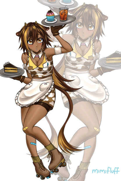 [OC] Rejarla Sepia the Sweethart Cowgirl! Water-Resistant Vinyl Sticker!