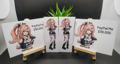 [Zenless Zone Zero] Nicole Demara Pay Me $10K Meme! Fan Art Water-Resistant Vinyl Sticker!