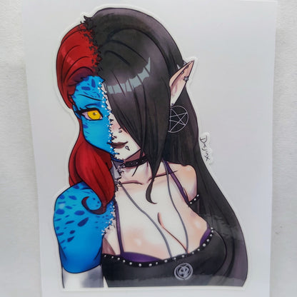 [OC] Jessica Cerest / Mystique Transformation! Water-Resistant Vinyl Sticker!