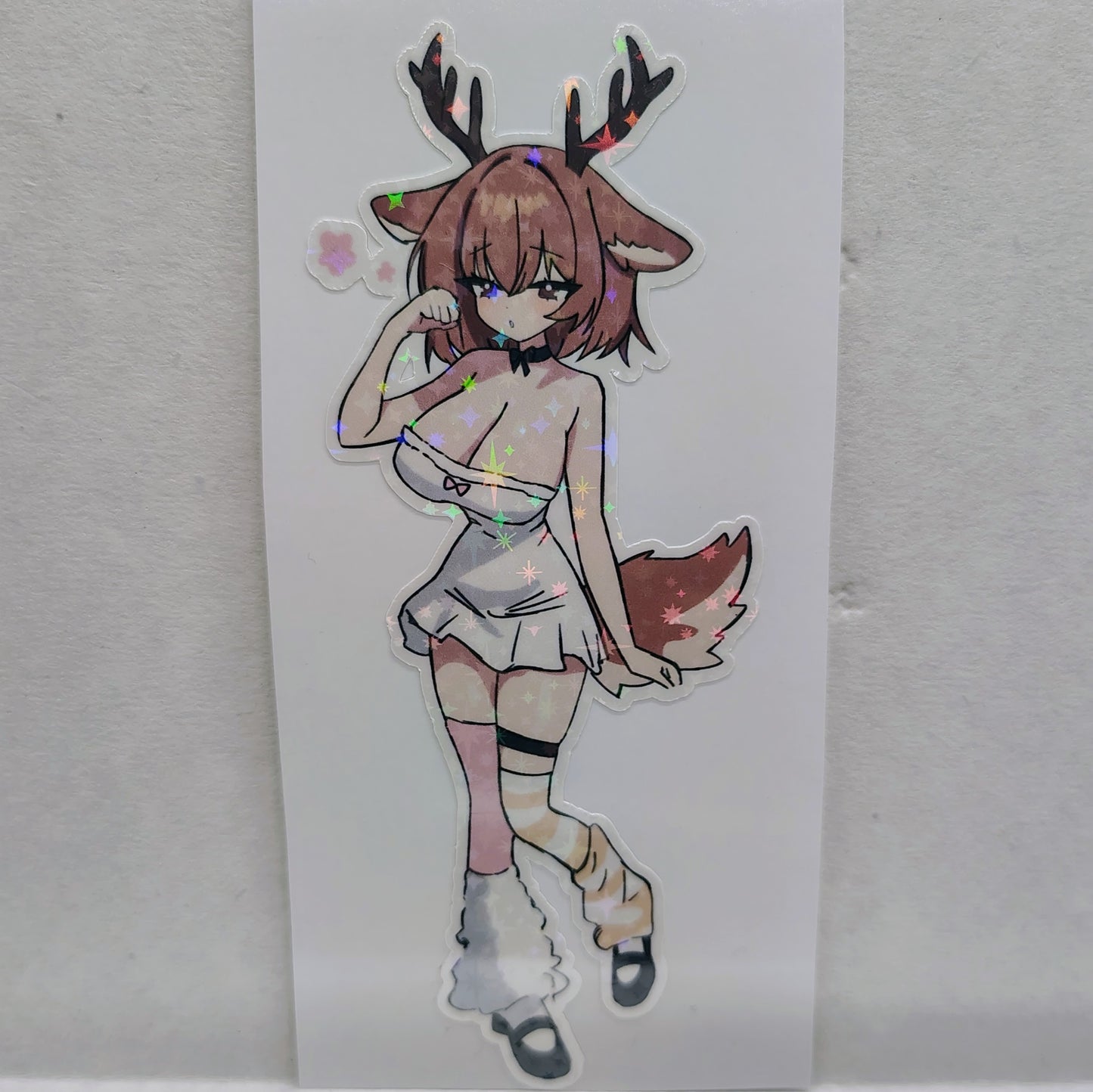 [OC] Edearna Doe Blort the "Innocent" Deer! Water-Resistant Vinyl Waifu Sticker!